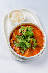 tomato seafood soup with rice