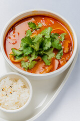 tomato seafood soup with rice