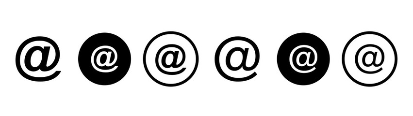  Email address vector sign. symbol @ button. Vector illustration