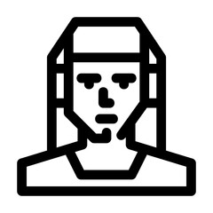 Customer Service Line Icon Vector