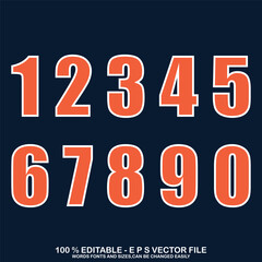 Sport Jersey Numbers Vector and Clip Art