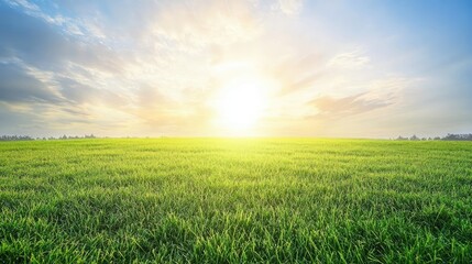 Obraz premium Lush Green Grass in a Vibrant Outdoor Landscape