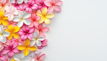 A beautiful arrangement of colorful flowers displaying shades of pink, yellow, and white, perfect for decoration or design.