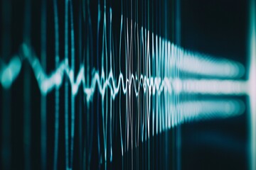 A captivating visual representation of sound waves highlighting the theme of antiphony with energetic rhythmic patterns.