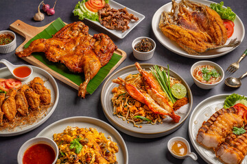 thai food on the plate