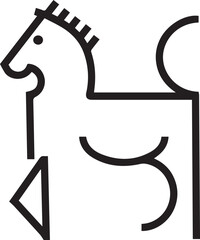 Horse icon symbol vector image Illustration
