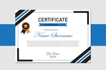 Modern Sport Certificate with with Tan Accents