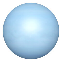 3D Realistic Uranus Planet Illustration Transparent Background