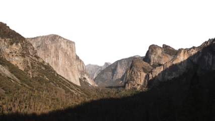 PNG Yosemite mountain landscape border, transparent background