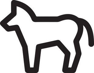Horse icon symbol vector image Illustration
