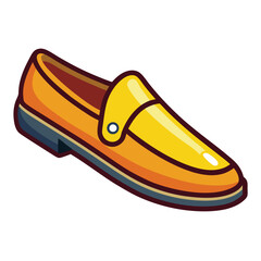 Loafer shoes vector icon illustration on white background.