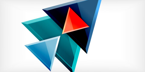 Abstract background - glossy triangles. Vector Illustration For Wallpaper, Banner, Background, Card, Book Illustration, landing page