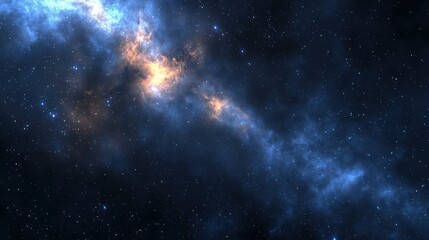 Fototapeta premium Dark Space Nebula Wallpaper. A deep space scene with a dark nebula and distant stars.