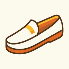 Loafer shoes vector icon illustration on white background.