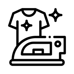 dry clean only line icon