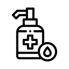 hand sanitizer line icon