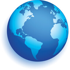 A globe vector isolated on a white background