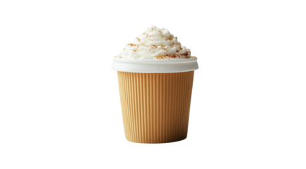 Pumpkin coffee isolated on white background, created with generative Ai technology