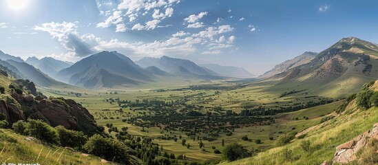 Panorama View On Mountain Valley