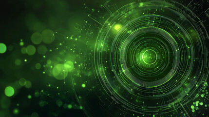 
Futuristic green technology and innovation backdrop. Eco-friendly technology theme. Abstract digital background. Vector illustration.