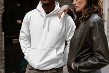 Hoodie png mockup, couple apparel transparent design