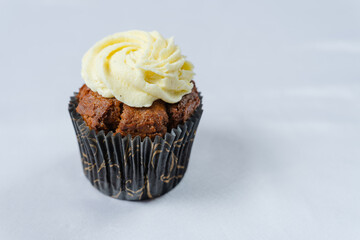 Chocolate Cupcake with Cream Topping