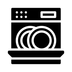 dishwasher glyph icon