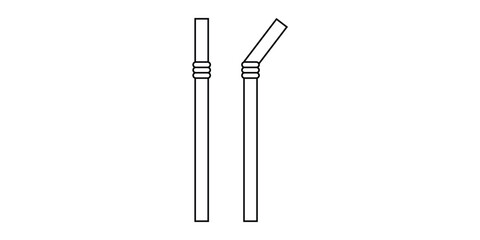 Plastic straws icon, vector illustration design.