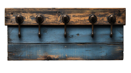 a wooden coat rack with hooks