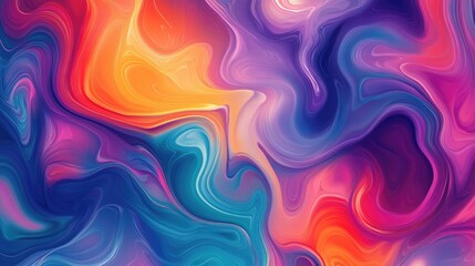 Obraz premium Bright and colorful abstract organic design with fluid, flowing shapes and vivid hues, creating a captivating background wallpaper (Generative AI)