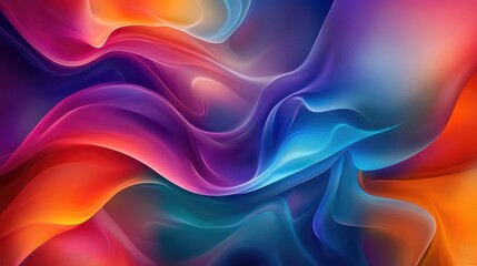 Obraz premium Colorful abstract organic wallpaper design with flowing curves and vivid hues, creating a mesmerizing background full of motion and energy (Generative AI)