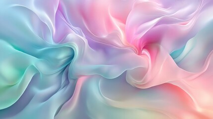 Obraz premium Beautiful abstract organic background with soft, swirling colors in shades of pink, blue, and green, forming a fluid and dynamic design (Generative AI)