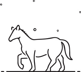Horse icon symbol vector image Illustration
