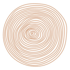 Brown spiral png sticker, modern design, transparent background