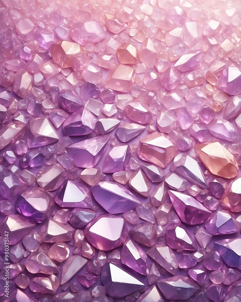 Wall mural Shining gem texture with gradient of light pink to pastel purple