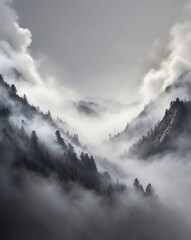 Smoky haze with gradient from gray to light gray