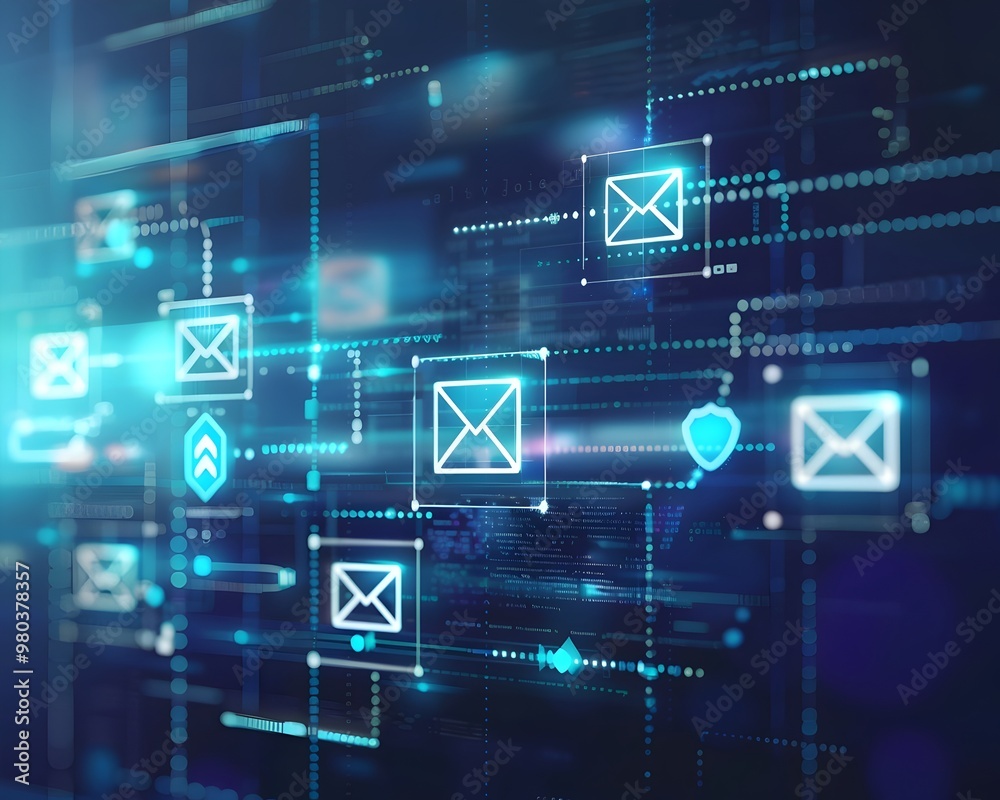 Poster ai powered email marketing automation with detailed workflow and clean analytics display