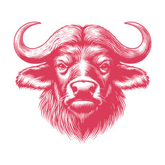 buffalo head vector illustration