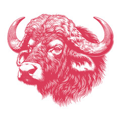 buffalo head vector illustration