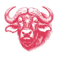 buffalo head vector illustration
