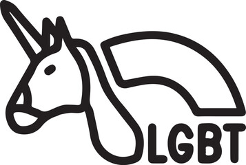 Horse icon symbol vector image Illustration
