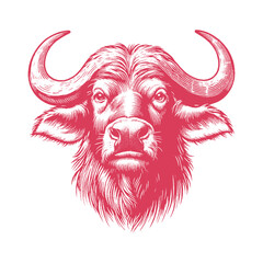 buffalo head vector illustration