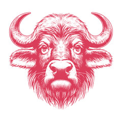 buffalo head vector illustration