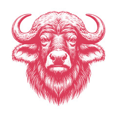 buffalo head vector illustration