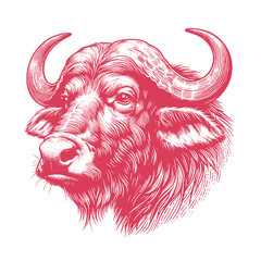 buffalo head vector illustration