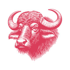 buffalo head vector illustration
