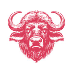 buffalo head vector illustration