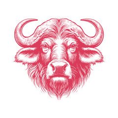 buffalo head vector illustration