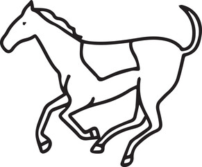 Horse icon symbol vector image Illustration
