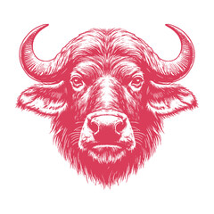 buffalo head vector illustration